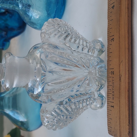 Vintage imperial glass perfume bottle cut crystal Art deco art nouveau - Picture 11 of 13
